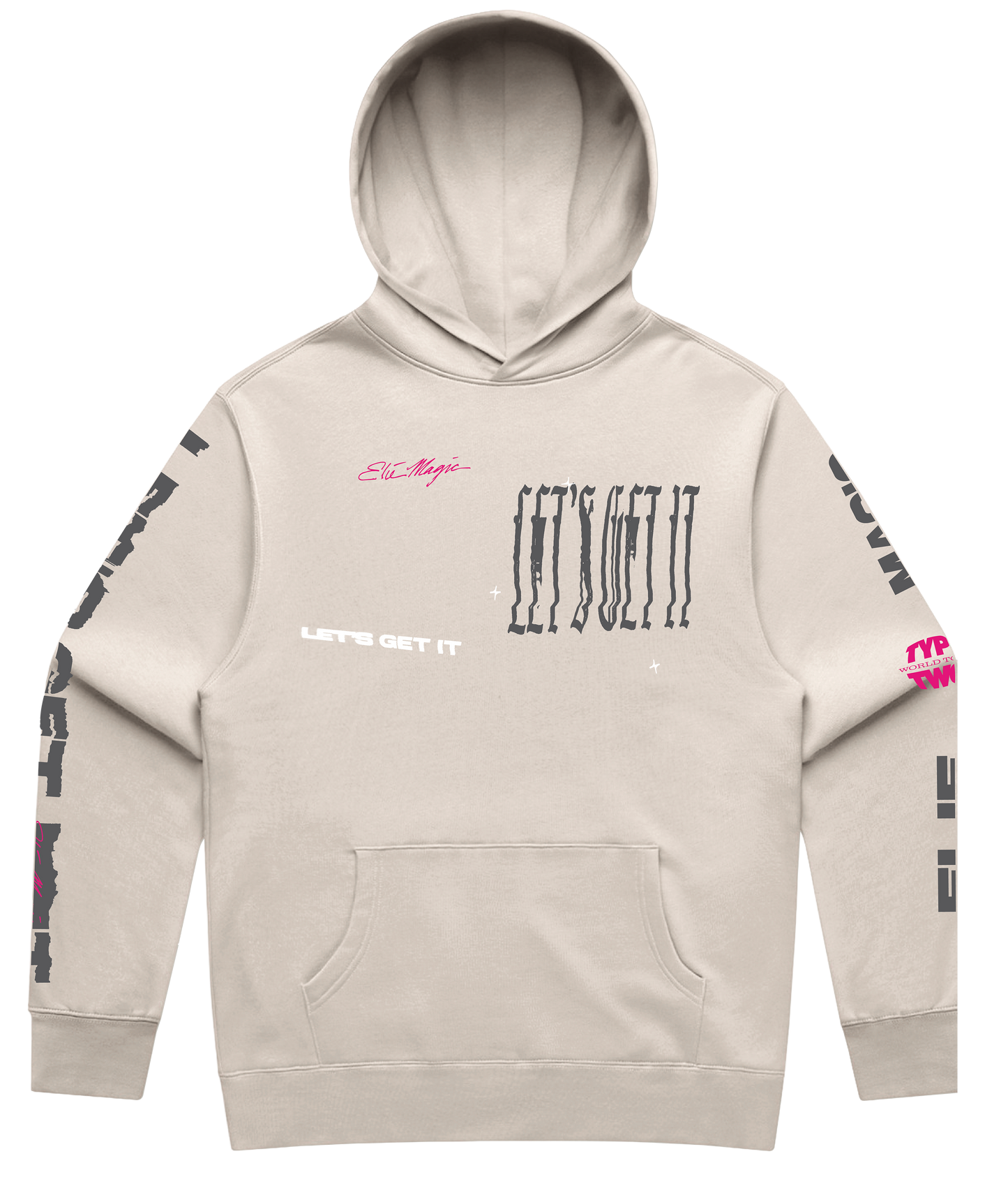 LET'S GET IT / HOODIE / BONE